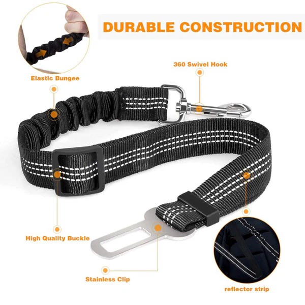 Adjustable Bungee Car Safety Belt for Dogs