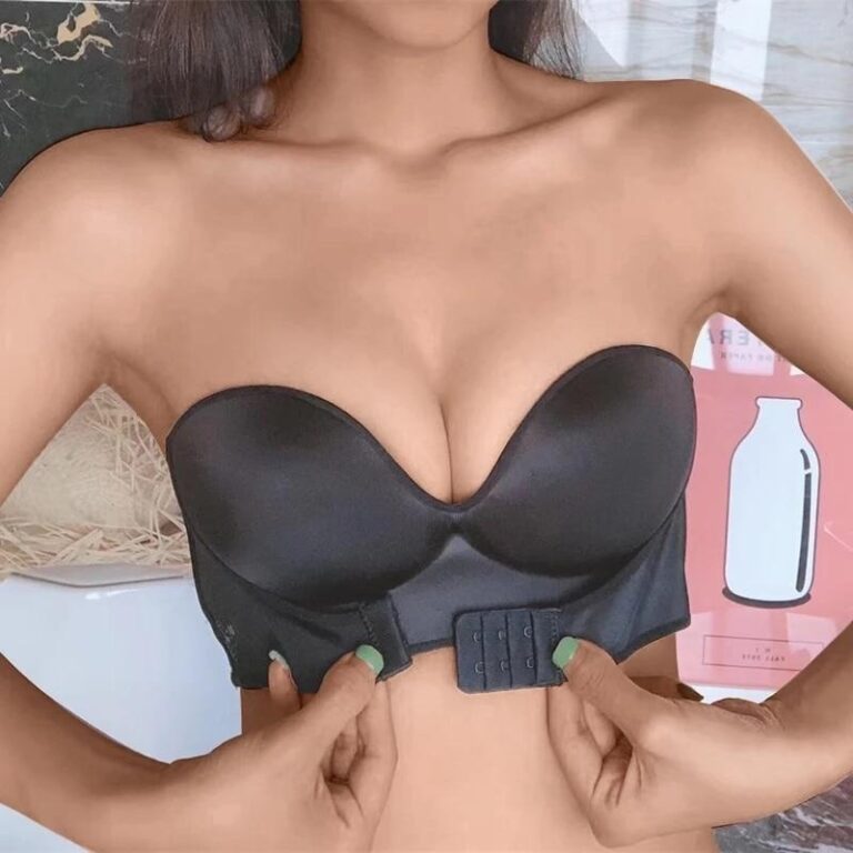 Adjustable Strapless Front Buckle Lift Bra 2(1)