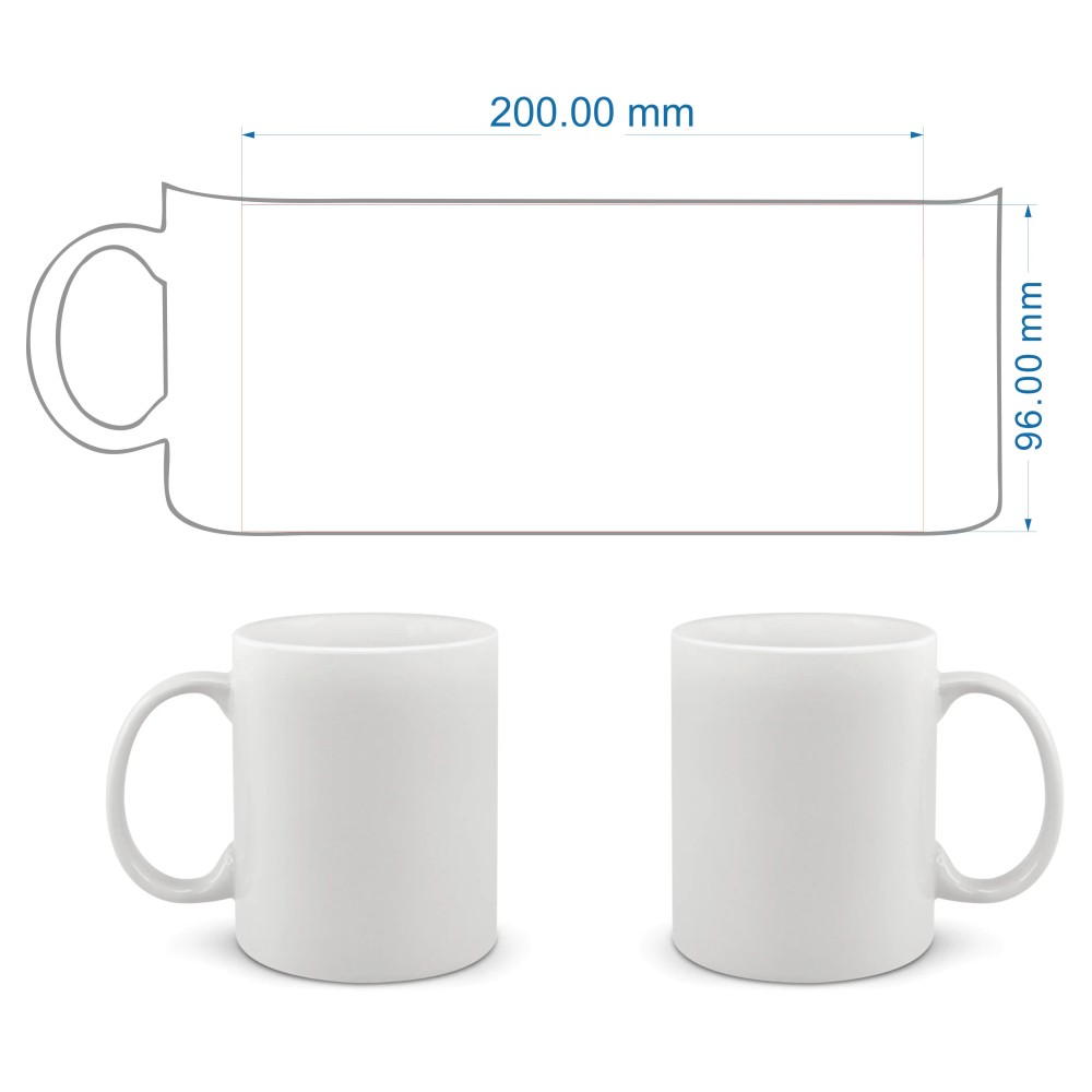 Custom 350ml Ceramic Mug – Personalized Photo & Logo Cup