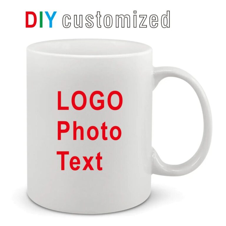 Custom 350ml Ceramic Mug – Personalized Photo & Logo Cup