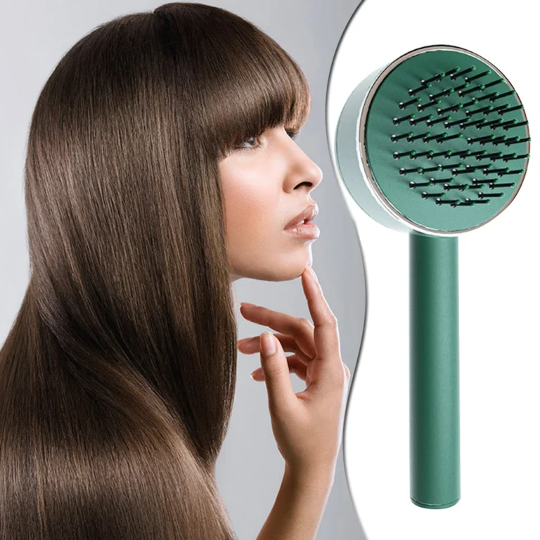 One-Key Self-Cleaning Hair Brush