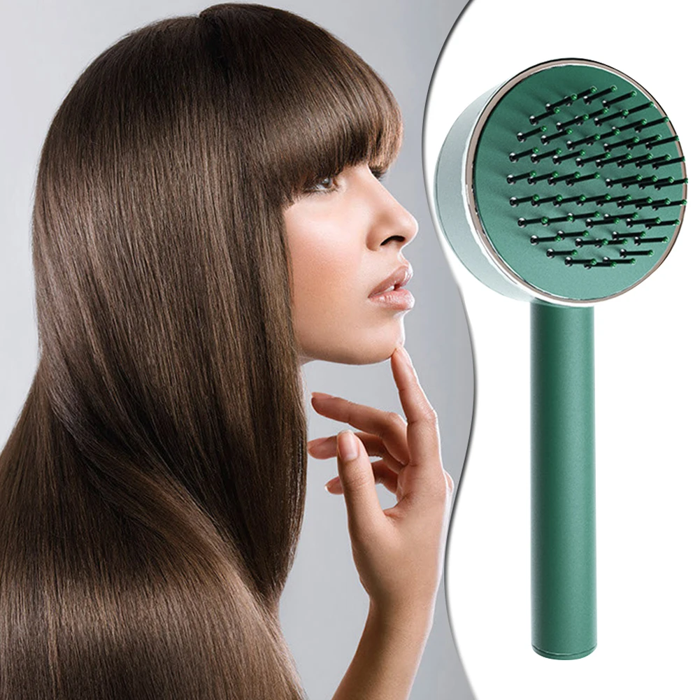 One-Key Self-Cleaning Hair Brush