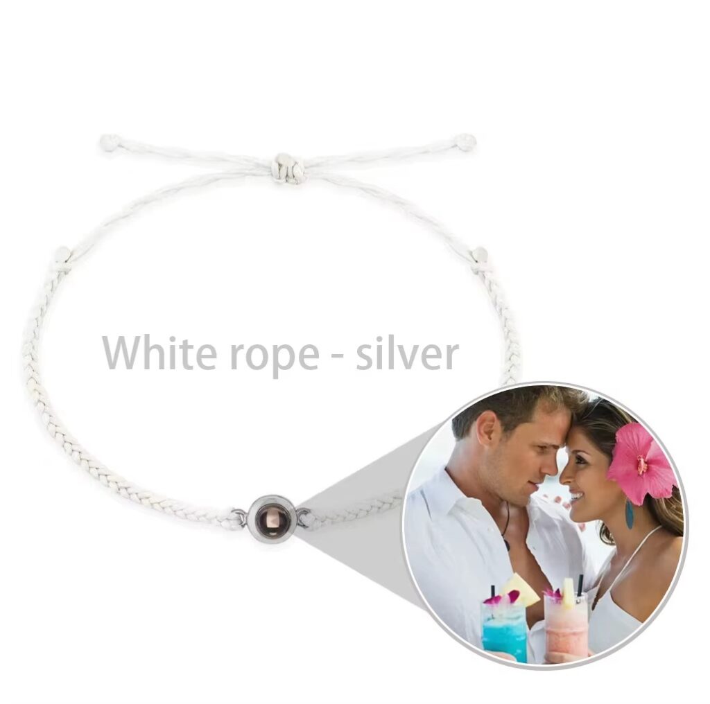 Personalized Braided Bracelet with Custom Photo Projection