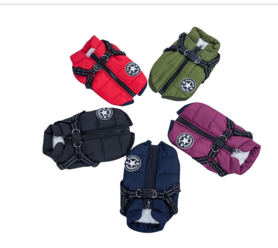 Winter Dog Jacket with Harness Dropshipping with ShipToTheMoon