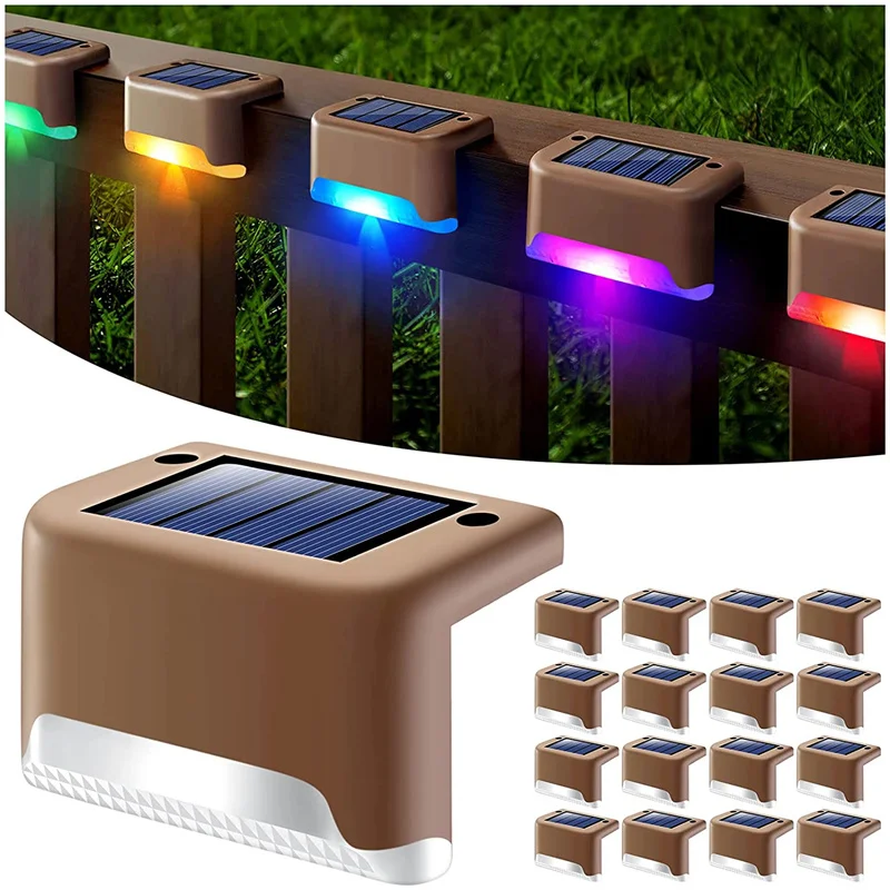 16 Pack Solar Deck Lights | Waterproof LED Step Lights for Outdoor Use