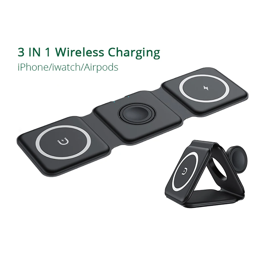 3-in-1 Foldable Magnetic Wireless Charging Station