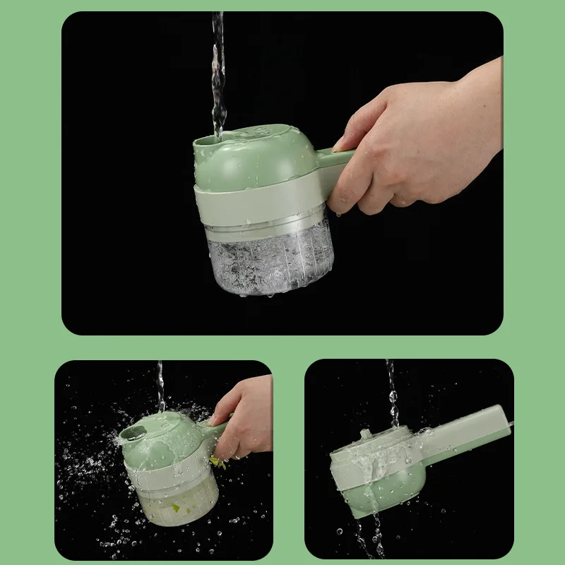 4 In 1 Handheld Electric Vegetable Cutter Set