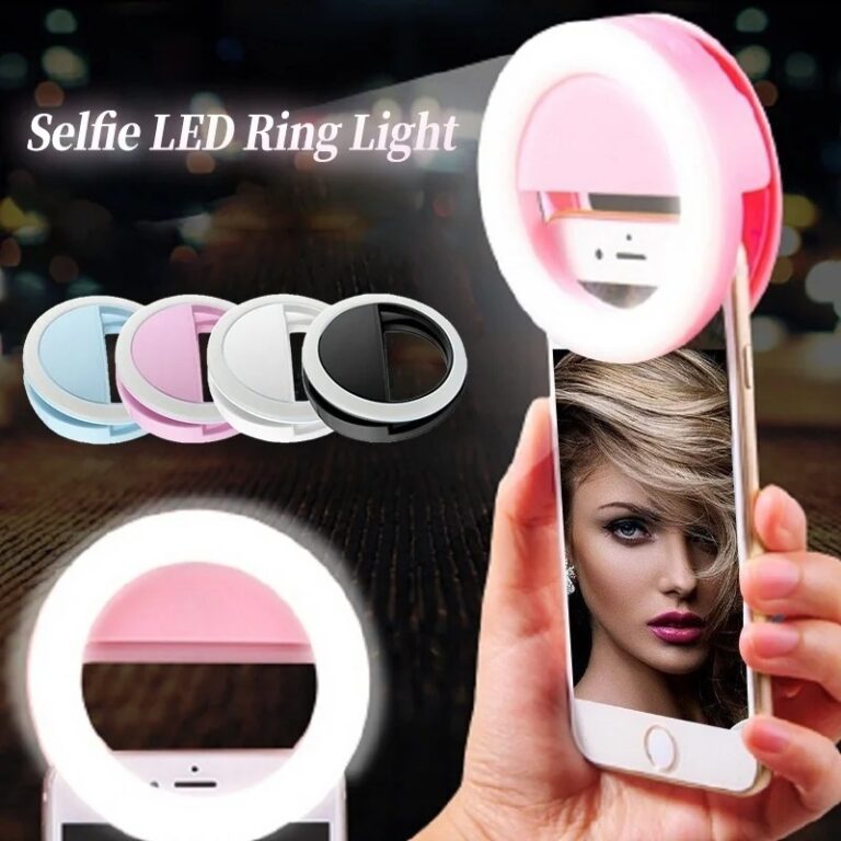 LED Selfie Ring Light Clip for Phones – Portable Mobile Lighting