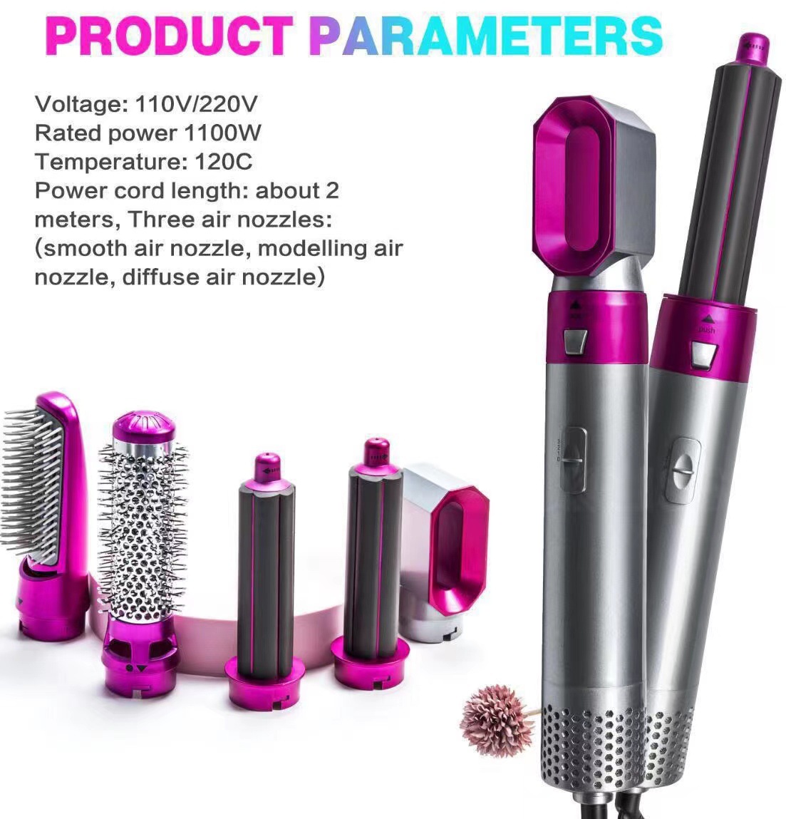 5-in-1 Hair Dryer Styler Air Wrap Brush