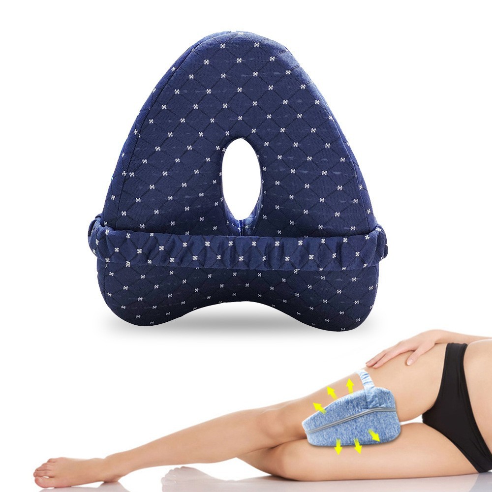 Heart-Shaped Memory Foam Leg Pillow with Strap