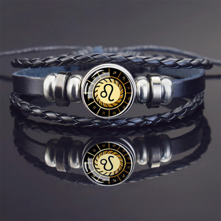 Twelve Constellations Dark Buckle Bracelet Dropshipping