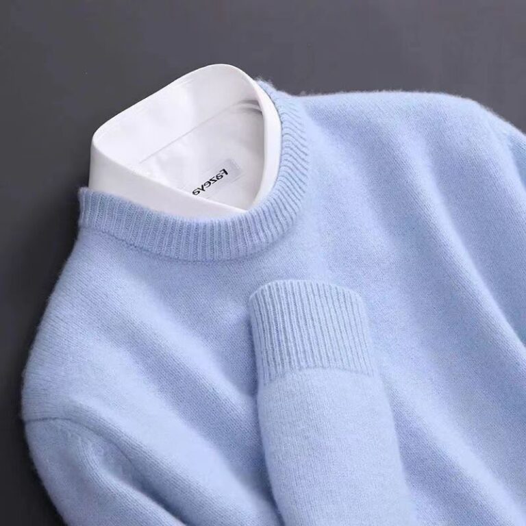 Men's Slim Fit Thickened Round Neck Sweater