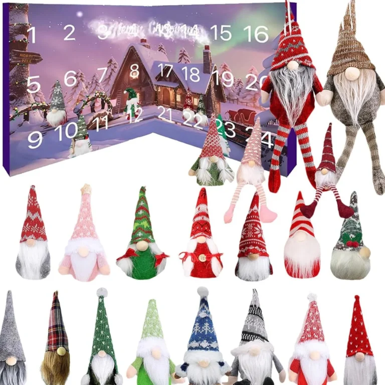 hristmas Gnome Advent Calendar 24 Collectible Plush Dolls