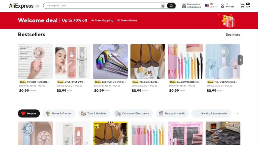 AliExpress Page Screenshot - AliExpress Alternative