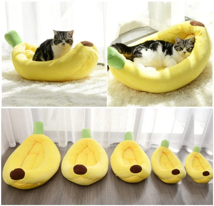 Banana-Shaped Pet Bed