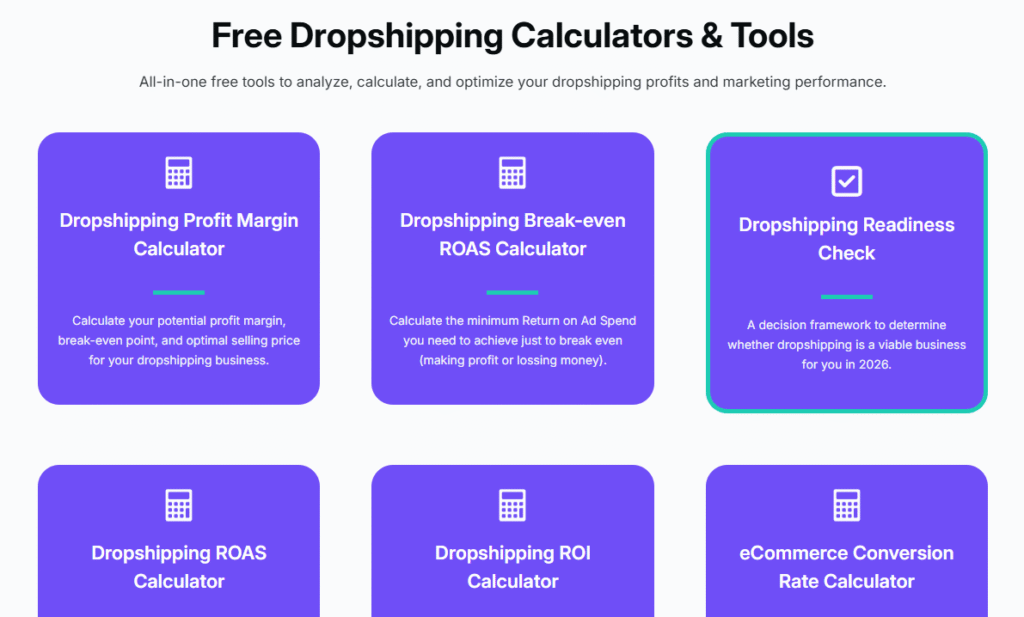 Free Dropshipping Calculators & Tools