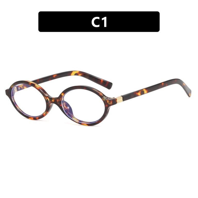 Oval Retro Plain Glasses