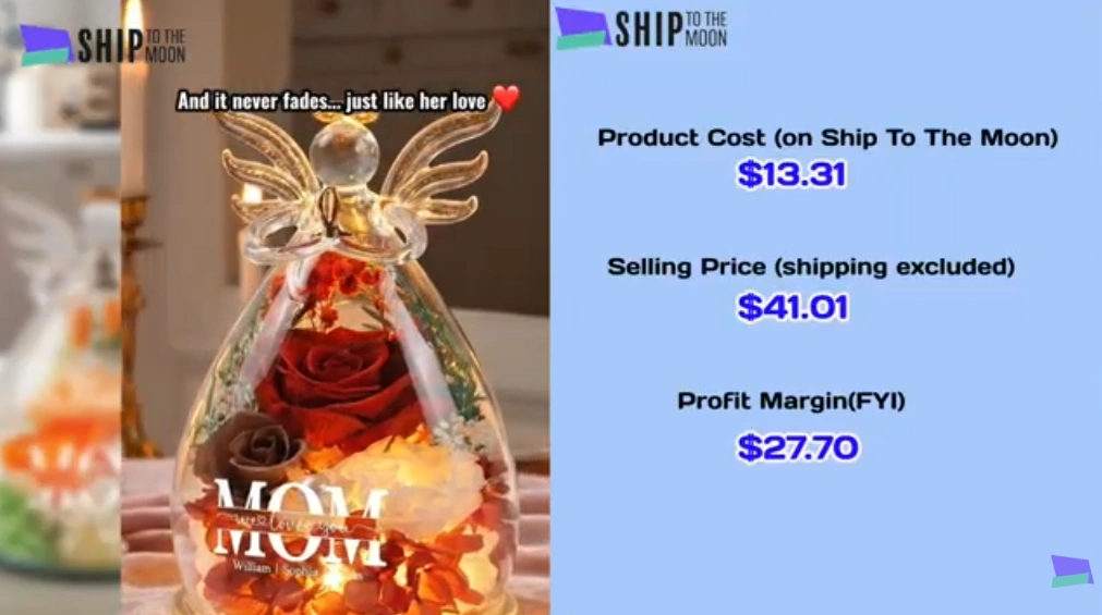 Personalized Flower In Glass Angel Figurines_Mother’s Day Winning Product
