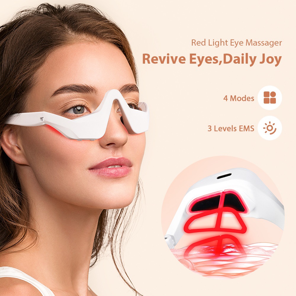 4-in-1 Microcurrent Red Light Therapy Eye Massager