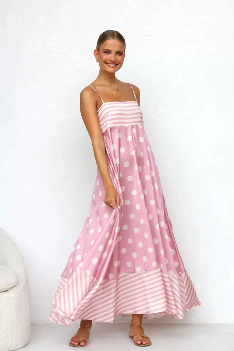 Bohemian Geometric Print Strapless A-Line Maxi Dress
