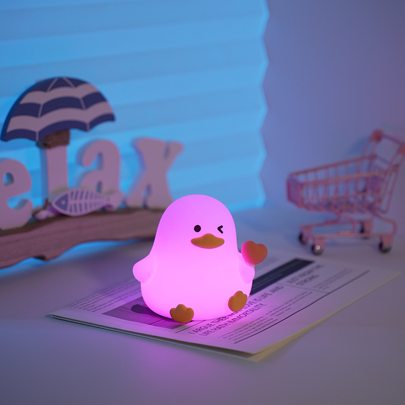 Cute Silicone Duck Night Light