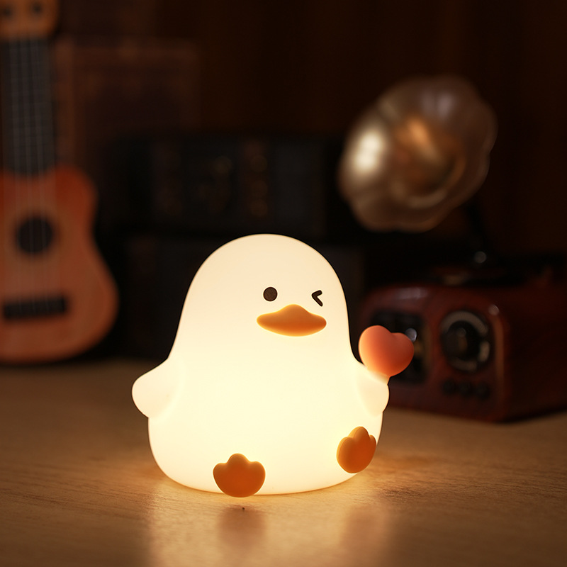 Cute Silicone Duck Night Light