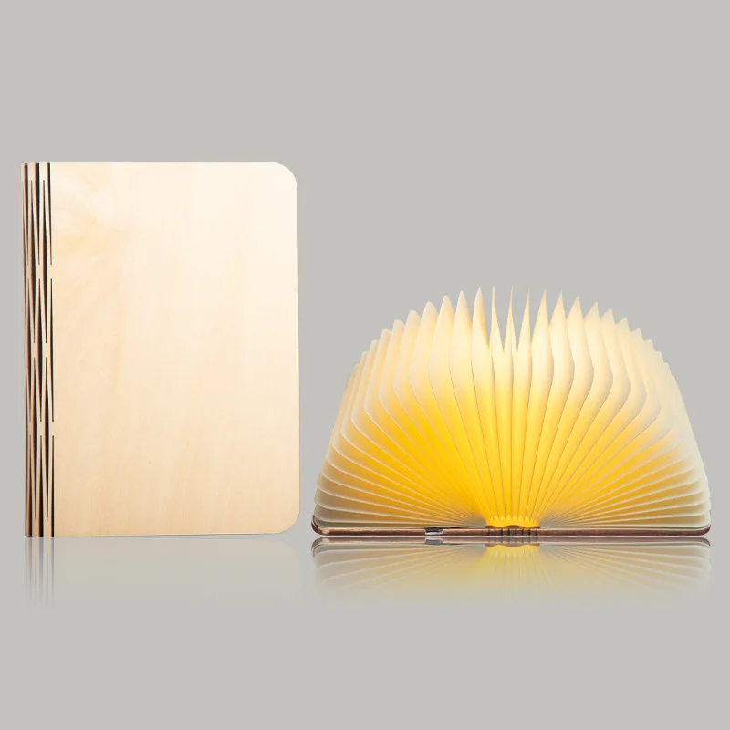 Wooden Folding LED Book Lamp