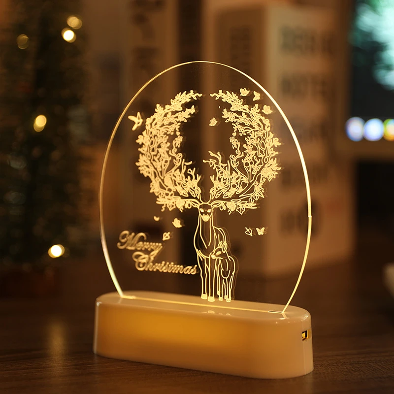 3D Acrylic LED Christmas Night Light