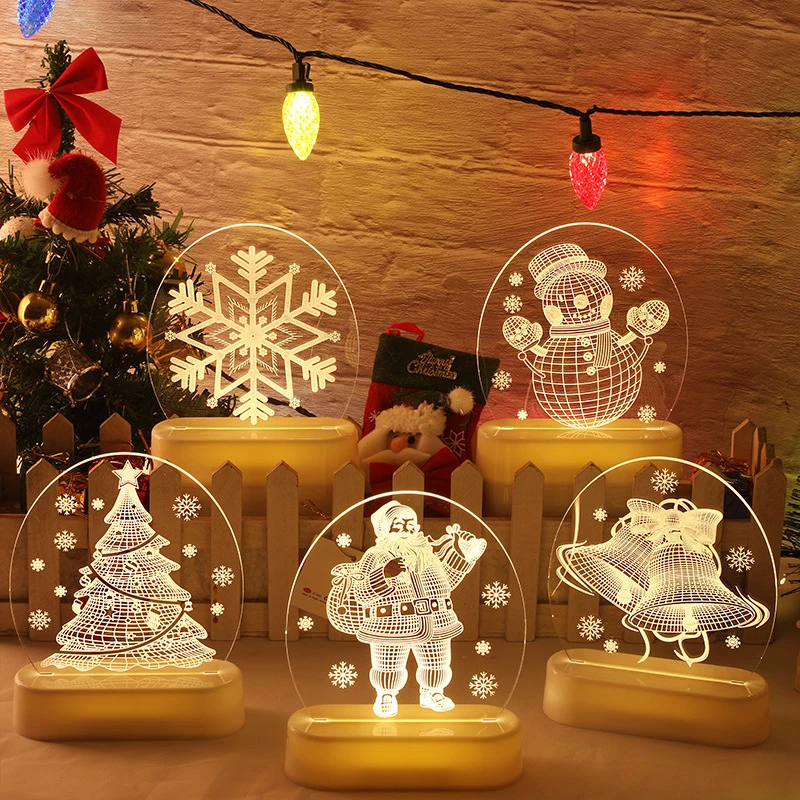 3D Acrylic LED Christmas Night Light
