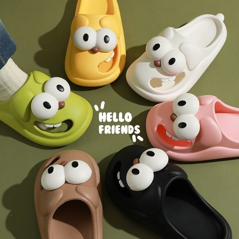 3D Big Eye Dog Slippers for Indoor & Outdoor