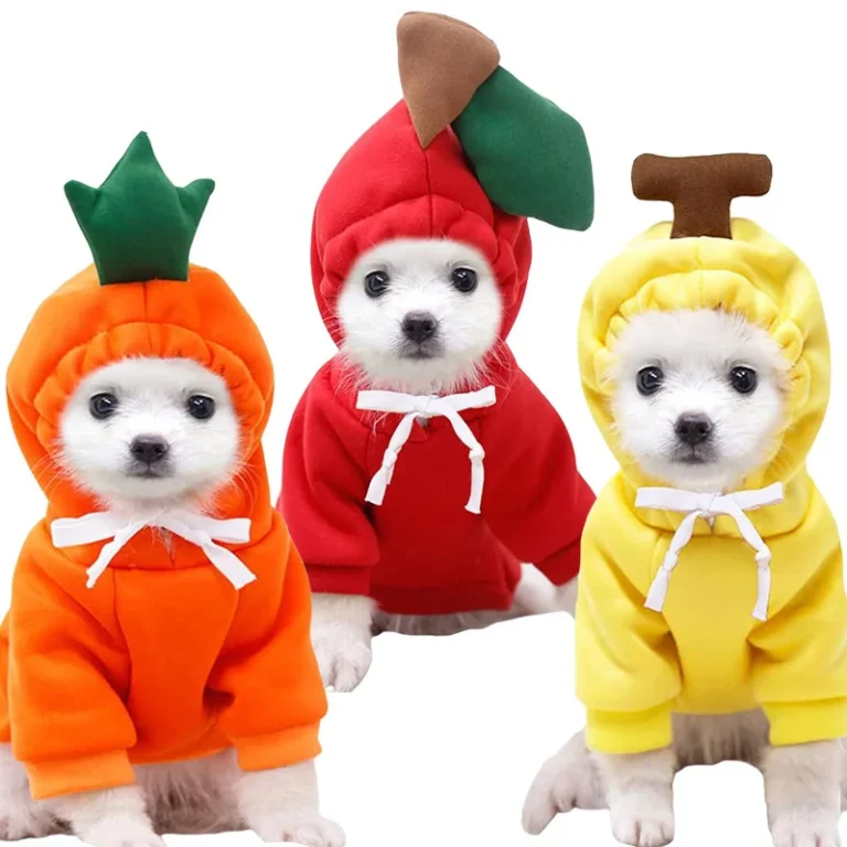Fruit Shaped Pet Hoodie Warm Polyester Dog Cat Costume