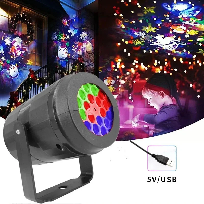 Snowflake Festival Pattern LED Projector Light