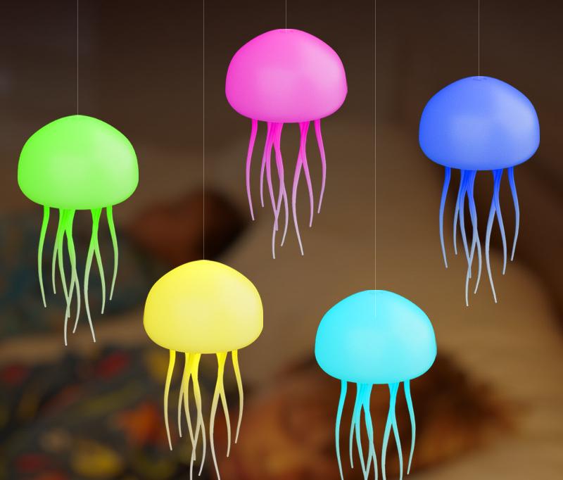Voice-Activated LED Jellyfish Lamp